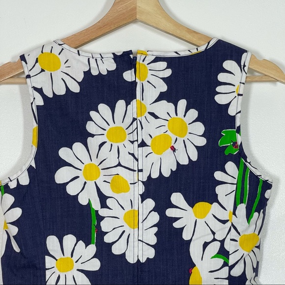 Lilly Pulitzer Ricci Floral Sheath Dress Sleeveless Navy White Sz 2 - Picture 6 of 16